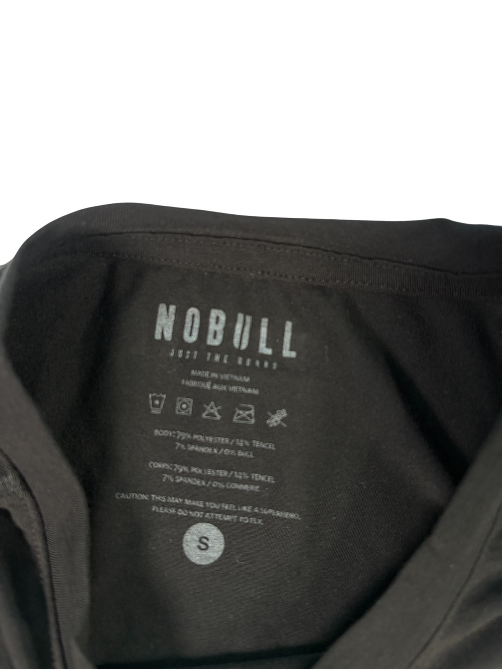 2-NOBULL Womens Black/Gray High Neck Cropped Muscle Tank Top S Athletic CrossFit - Picture 5 of 12